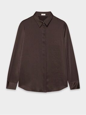 Aritzia Babaton Casting Satin Button Up Shirt Small